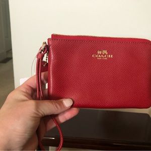 COACH wristlet - red - NWT